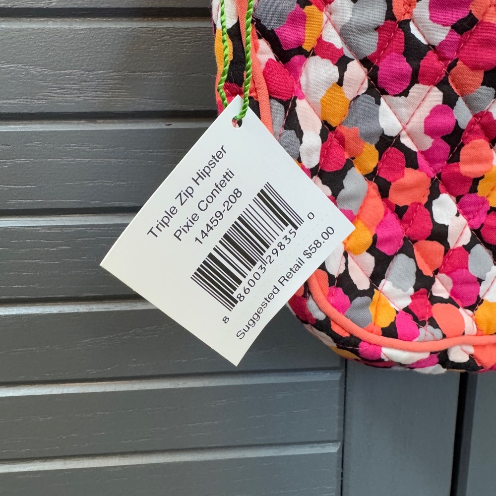 Vera Bradley Triple Zip Hipster Pixie Confetti Crossbody Bag - Picture 4 of 4